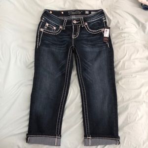 Dark Blue Capri Miss Me's. Excellent condion